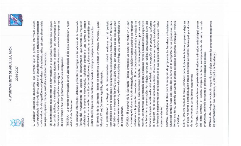 CONVOCATORIA CONTRALORÍA MUNICIPAL